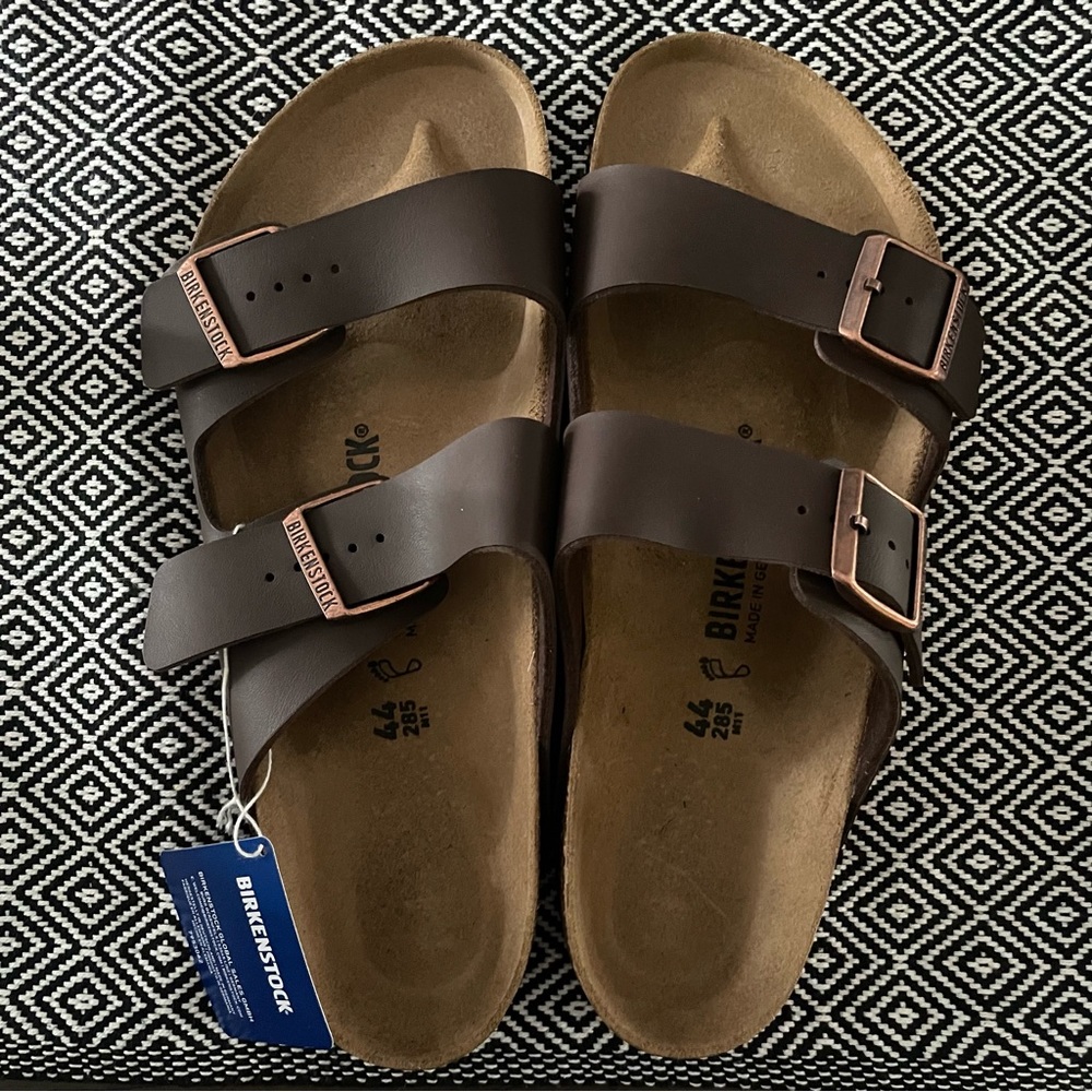 Birkenstock Dark Brown Arizona Unisex Slide Sandals Size 44